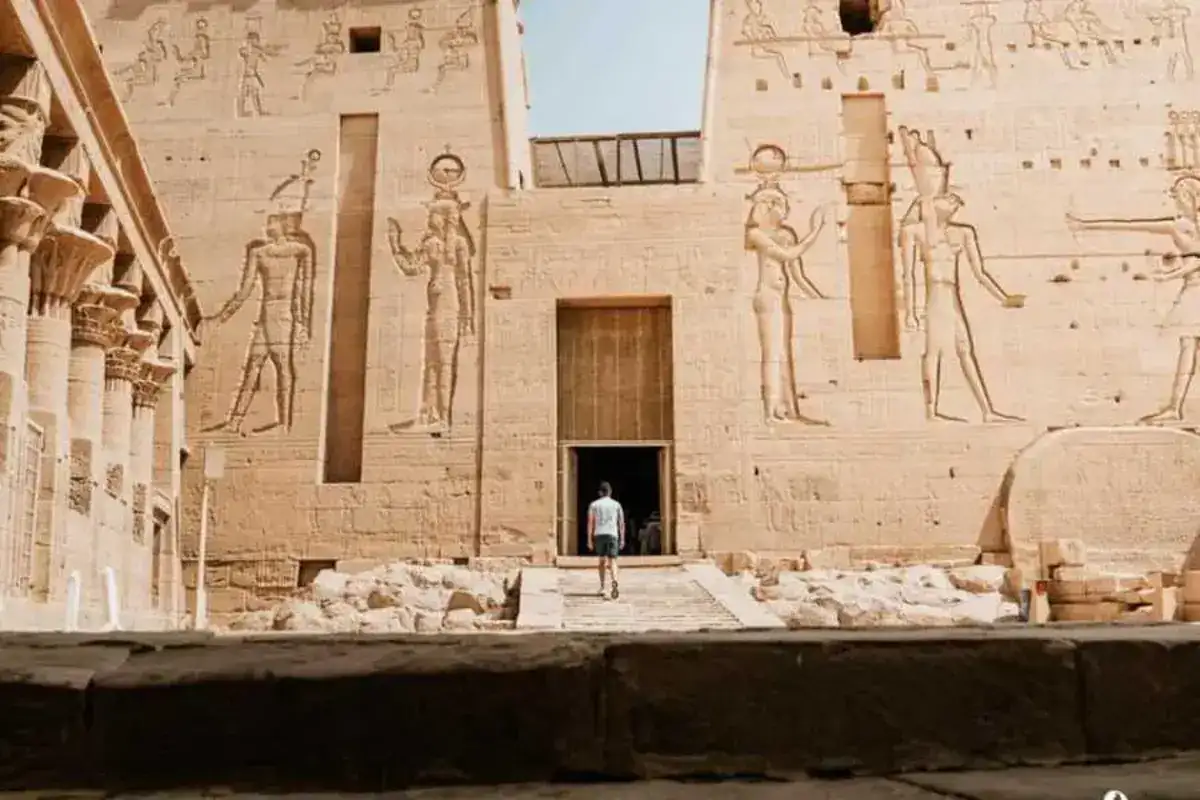 Columns inside Philae Temple